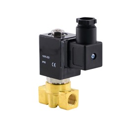Fittingstore - G1/4 inch solenoid valve closed without current, 24 V = / 0-13 bar