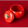 Mozacona Ceramic Apple Shape Container Food Storage Jar with Lid
