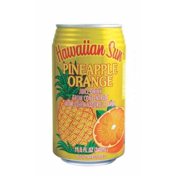Hawaiian Sun Tropical Orange Fruit Drinks 11.5 fl oz Cans (Pineapple Orange, 6 Cans)