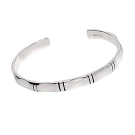 Treasure Bay Stunning Men's Women's Sterling Silver Bangle Bracelet Made from Solid 925 Sterling Silver