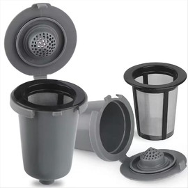 2pcs Grey Reusable Filter Cup, Compatible for Cuisinart Single Serve Coffee Makers