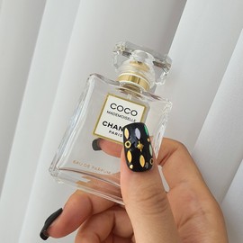 Black Point Handmade Nail Tips - Ballerina L / 블랙 포인트 수제 네일팁 - 발레리나L