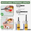 Wire Stripper for Drill (14-12-10-8-6AWG) - wire stripper, Includes 5