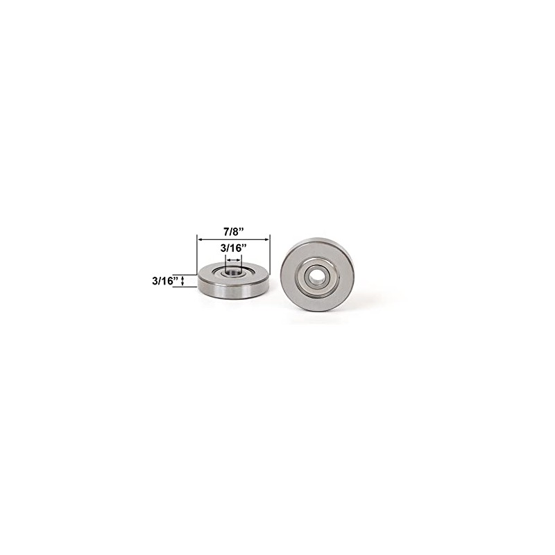 Yonico 3/16-Inch Inner Diameter Stub Router Bits Bearing 7/8-Inch OD
