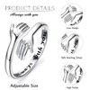 YADOCA 925 Sterling Silver Hug Ring for Women Adjustable Hugging