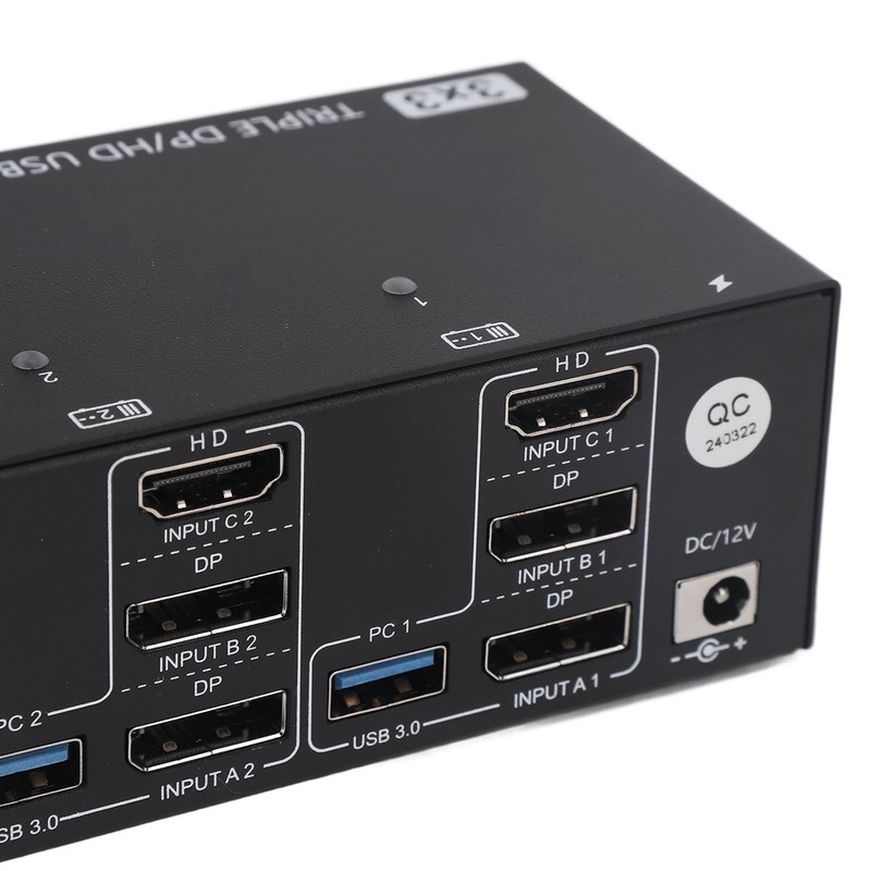 DisplayPort HD USB3.0 KVM Switch 8K At 60Hz 4K At
