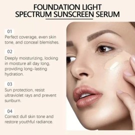 Foundation 4 En 1, Corrector De Color De Espectro Medio,