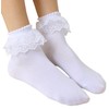 SRYL Lace Ruffle Socks for Women - Lace Frilly Ankle