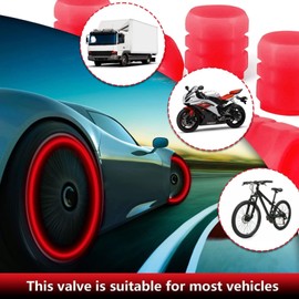 Pack of 8 Car Luminous Valve Caps, Valve Stem Cover, Luminous, Universal Fluorescent Tyre Valve Caps, Car Tyre Valve Cover for Car, SUV, Bicycle, Motorcycle, Skull Pink