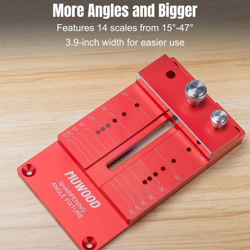 MUWOOD Sharpening Angle Fixture, Chisel Sharpening, Aluminum Alloy Honing Guide