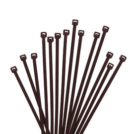 XINGO Pack of 1000 Brown Cable Ties, 150 mm x 2.5 mm, 8.1 kg Tensile Strength, Small Size, UV Resistant Set for Tidying Cables, Gardening, Home, Office, Garage
