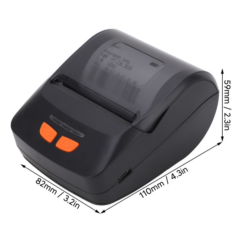 Bluetooth Thermal Printer with Label Paper Portable POS Barcode Printer