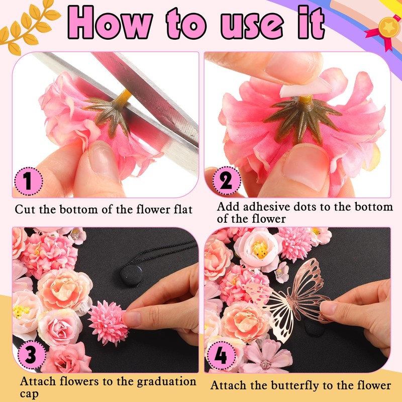 Canlierr Canlierr 32 Pcs DIY Graduation Cap Decorations Accessory Kit