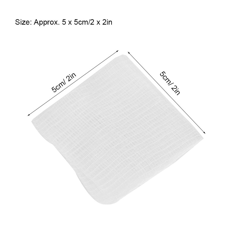 100pcs 5 x 5cm Medical Purified Gauze Wound Dressing Sterile
