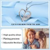 Bcenoilua Mother Daughter Necklace Heart Necklace Love Pendant for Women