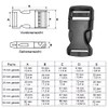 sinzau Click Fastener Pack of 20, Side Squeeze Buckle Replacement