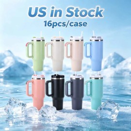 H20 40 OZ Powder Coated Travel Mug Car Cup Mixed Colors Easy Clean Outdoor Use 40 OZ Water Bottle for Daily Usecolor: 16pcs mixed, capacity: 40 oz