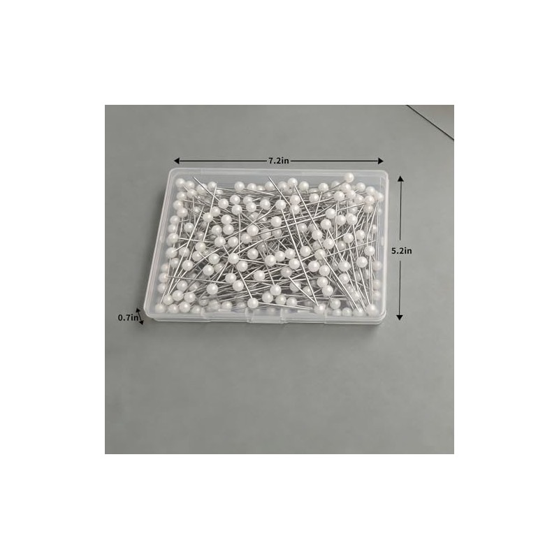 940PCS Sewing Pins, 1.2in Straight Pins with Plastic Pearl Head,