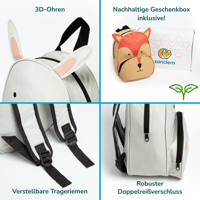 ZANCLEM Unisex Children's Backpack in Animal Shape with 4 Litre