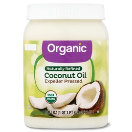 Organic Naturally Refined Coconut Oil with No Artificial Flavors or Preservatives - 56 fl oz
