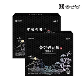 Chong Kun Dang Hongchimwon Red Ginseng Stick Ampoule Agar Agar Pill Gold Gift Set 2 Boxes / 종근당 홍침원 홍삼스틱 앰플 침향환 골드 선물세트 2박스