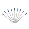 10PCS Metal Pen Refills - Blue and Black 115mm Replacement