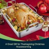 P&P CHEF Stainless Steel Roasting Pan with Rack Set Cooking
