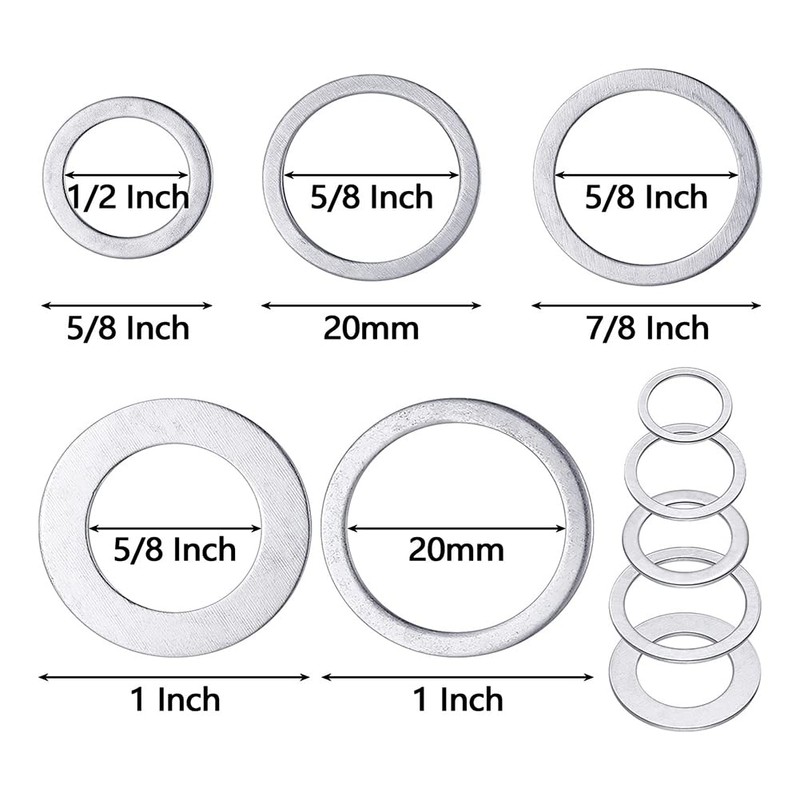 Limnyves 20 Pcs Saw Blade Bushing Set Saw Blade Adapter
