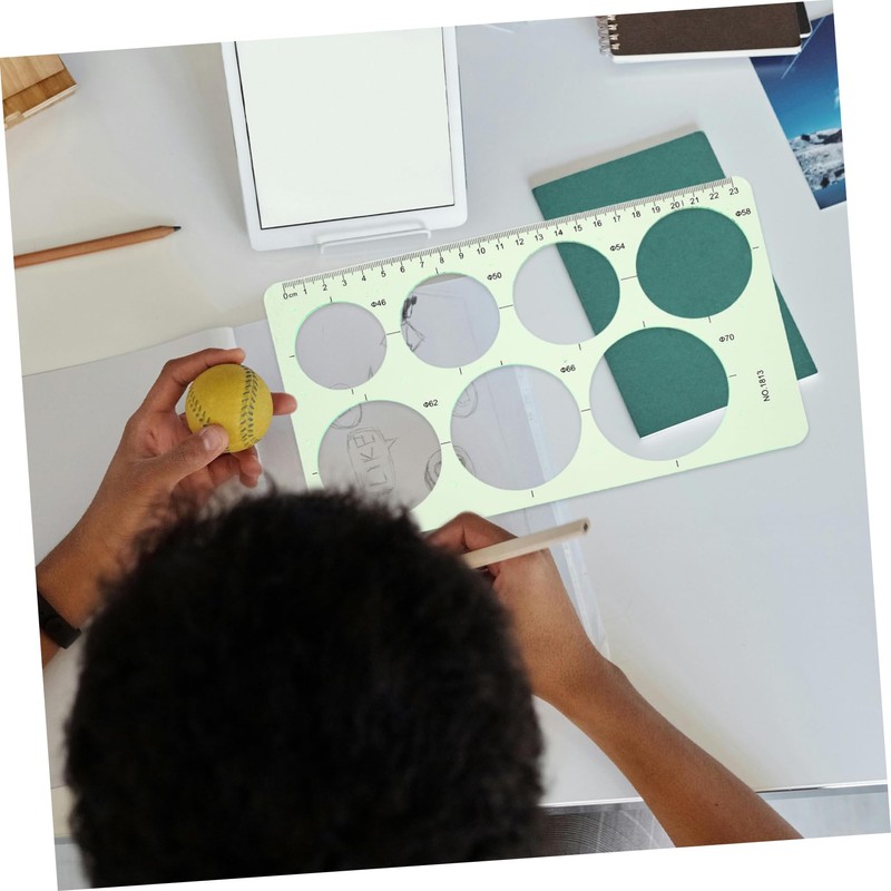 HOODANCOS 3pcs Ellipse Template Circle Stencils Engineering Rulers Students Drawing