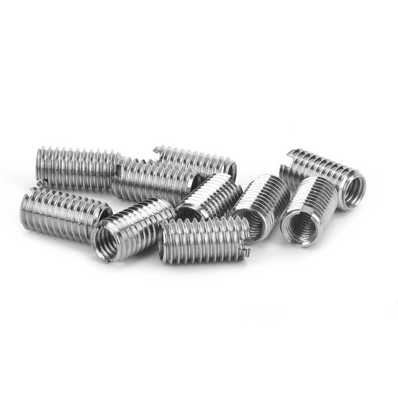 ViaGasaFamido Insert Nut Split Groove Type Stainless Steel 10 Pieces