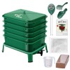 Tezeit Cubeta Abono Gusano Bandejas Compostador Cuartos Interiores Exteriores Kit