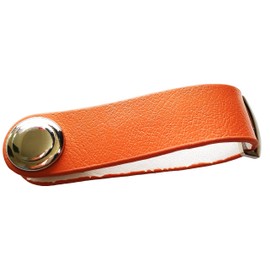 UbiGear Compact Smart Key Chain Expandable Leather Holder Organizer (Hold 1-6 Keys) (Leather, Orange)