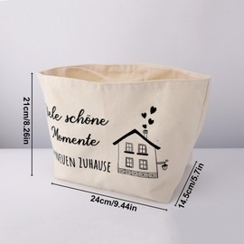 Tinoaly Brotkorb, Viele Schöne Momente im Neuen Zuhause Geschenk zum Auszug Brottasche Einzugsgeschenk für Zuhause Bäckerei