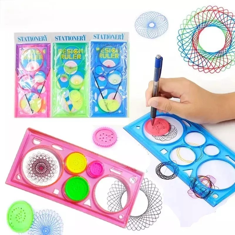 Veraly Duo Espirografo Clásico Multifuncional Regla Figuras Dibujos Color Al