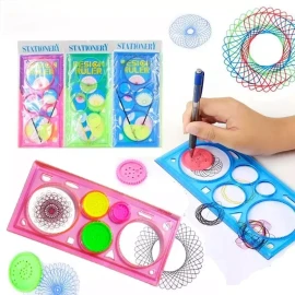 Veraly Duo Espirografo Clásico Multifuncional Regla Figuras Dibujos Color Al Azar