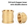 oumuik Brass Sleeve 3/4 Inch Female Thread Fitting Brass Fittings