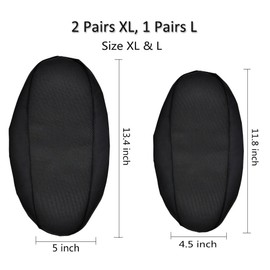 3 Pack Reusable Shoes Boot Covers for Contractors Nonskid, Waterproof, Washable 2 Sizes Fit up to Men's Size 13