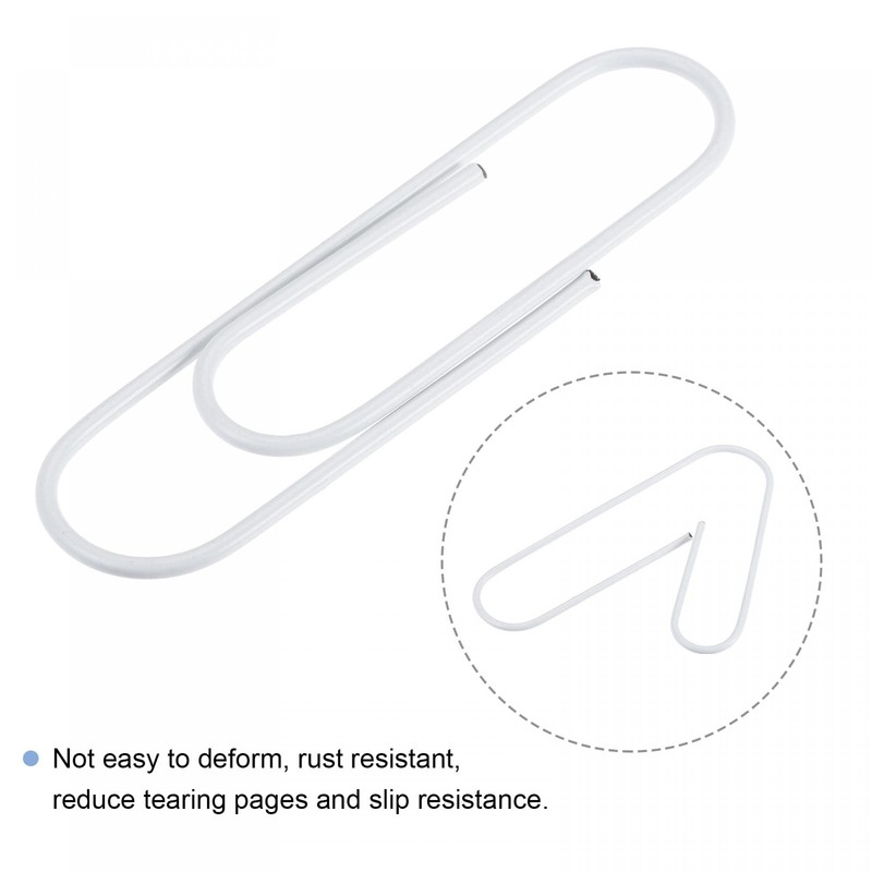 sourcing map Paper Clips Large Size 3.9 Inch Vinyl Coated