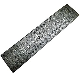 Damascus Ladder Billet Bar Blank - Custom Damascus Bar Pattern - Damascus Billet Handmade Bush Crafts - Damascus Knife Making Tools Bar - Blank Blade 10",12" & 24" Length (12" inches)