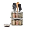 Kamenstein 20 Jar Revolving Spice Rack with Integrated Tool Caddy,
