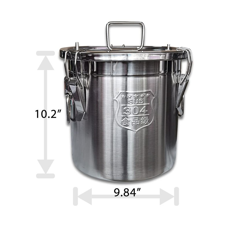 Hantop Milking Machine Accessory Stainless Steel Milk Bucket (12L)