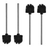 Set of 4 toilet brushes, black, high-quality toilet brush with
