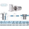 30PCs 1/4"-20 Stainless Steel Rivet Nuts Nutsert Threaded Rivet Insert