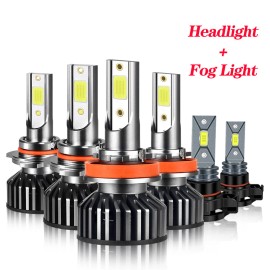 Unbranded For Chevy Silverado 1500 2500 2007-2015 Accessories LED Headlights Fog Bulbs Kit