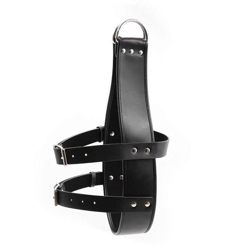 Black Premium Leather Role Playing Pullover Mask-CARB05