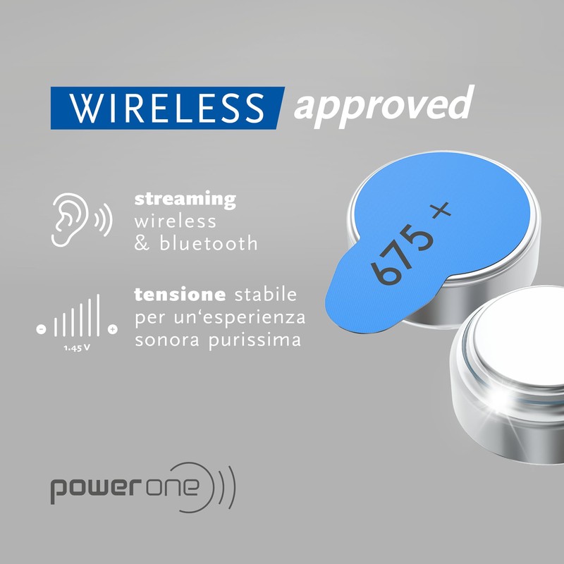 Powerone size 675 Hearing Aid Battery No Mercury made in