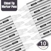 Fuutreo 10 Pack Jumbo Permanent Markers Bulk Large Chisel Tip