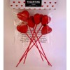 HOBBY LOBBY NEW 6 PC RED 8.25" GLITTER PUFF HEART VALENTINE PICKS TREE CRAFT WREATH