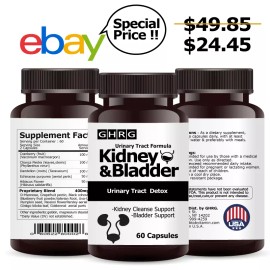 GHRG Kidney & Bladder, Urinary Tract Health Detox & Repair Supplement With Cranberry