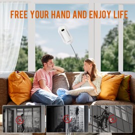 AGORVIO Window Cleaning Robot with Auto Water Spray & Smart Navigation, Automatic Window Cleaner Robot for Inside/Outside Glass with Triple Safety System, Edge Detection and Remote Control